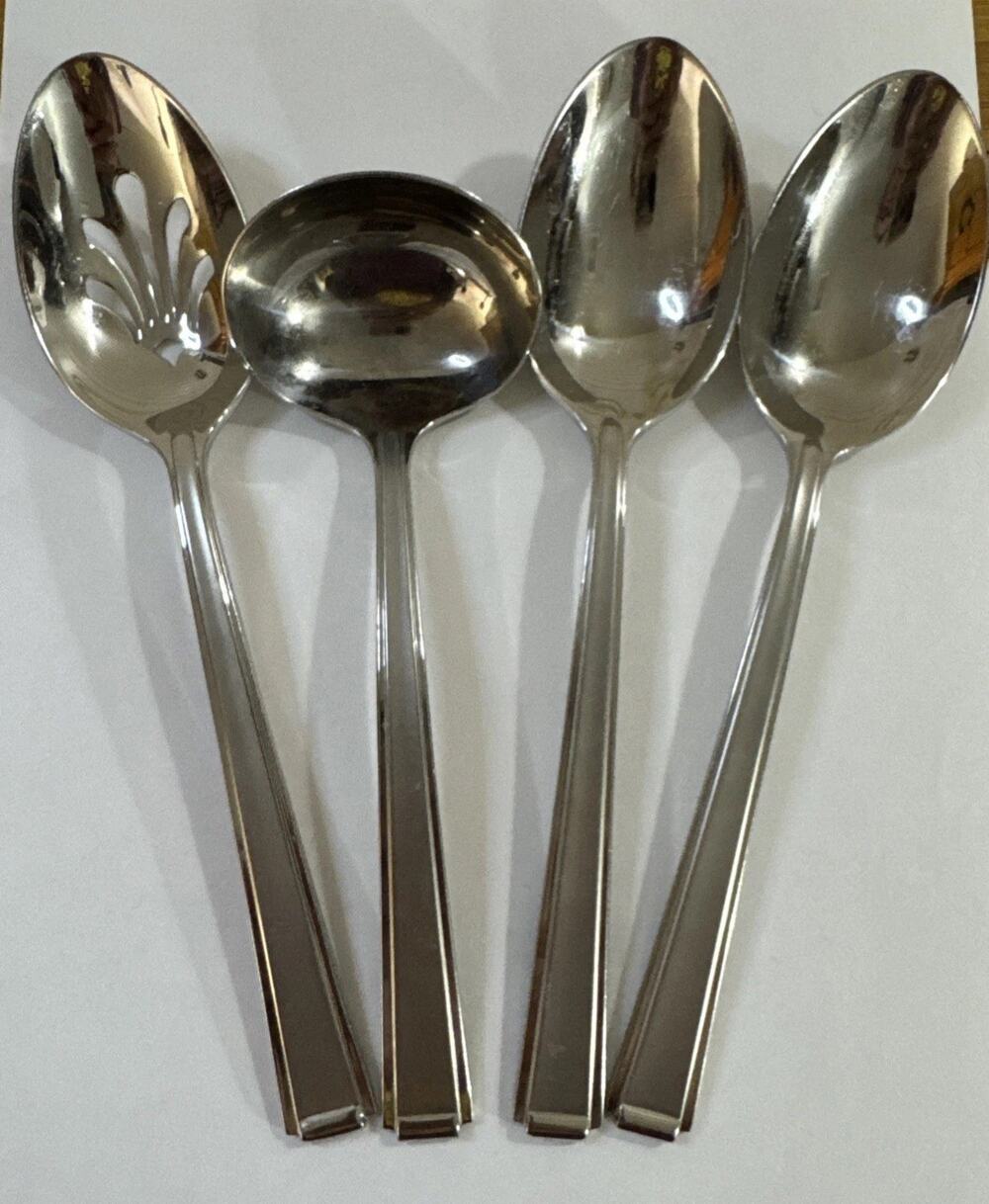 Lenox Imperial Frost - 4 piece Hostess Set Stainless Flatware 18/10 (2002-2009)